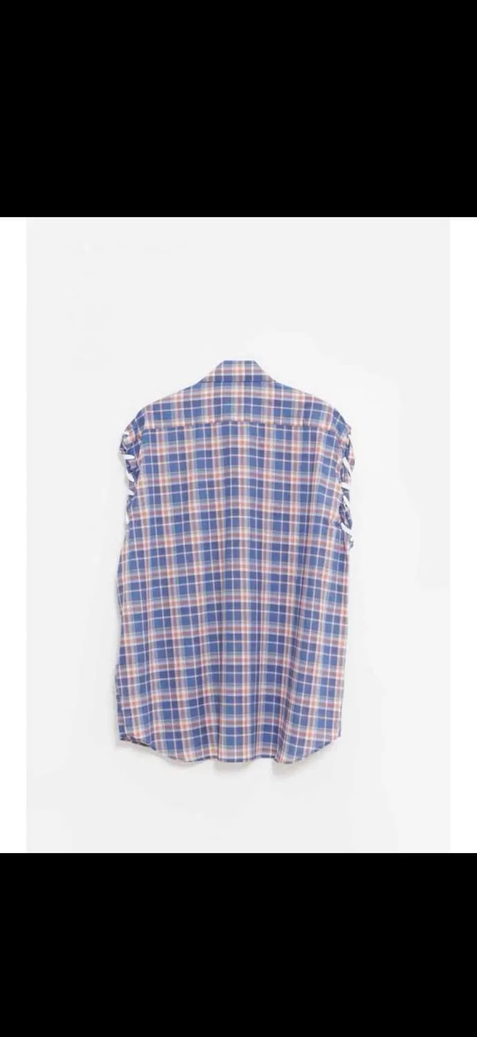 마틴로즈 슬리브 레이스 디테일 코튼 셔츠 오버사이즈XS 상품이미지3