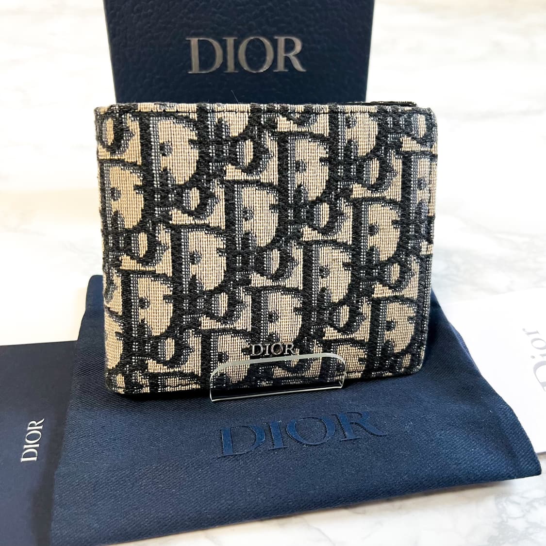 디올 오블리크 자카드 반지갑 상품이미지3