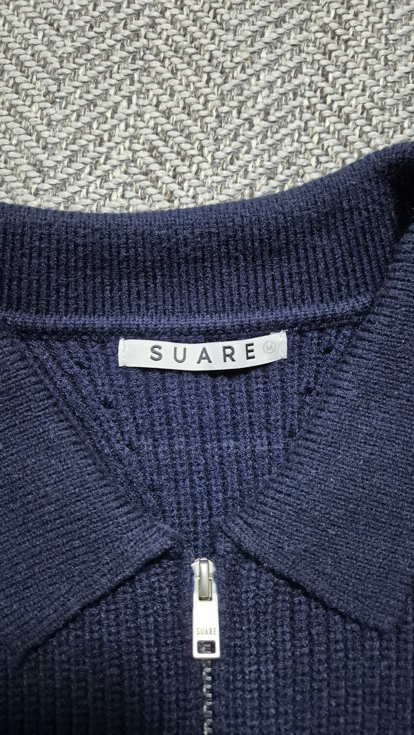 수아레 하찌 카라 집업 니트 M 네이비 상품이미지3