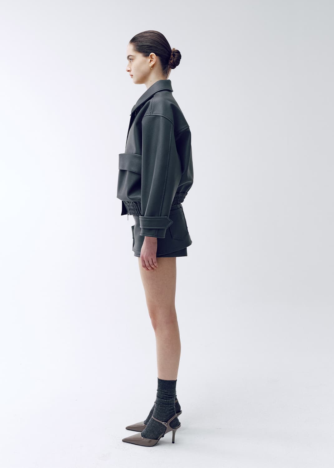 민아송 minasong  SS24 FAUX LEATHER JACKET 상품이미지2