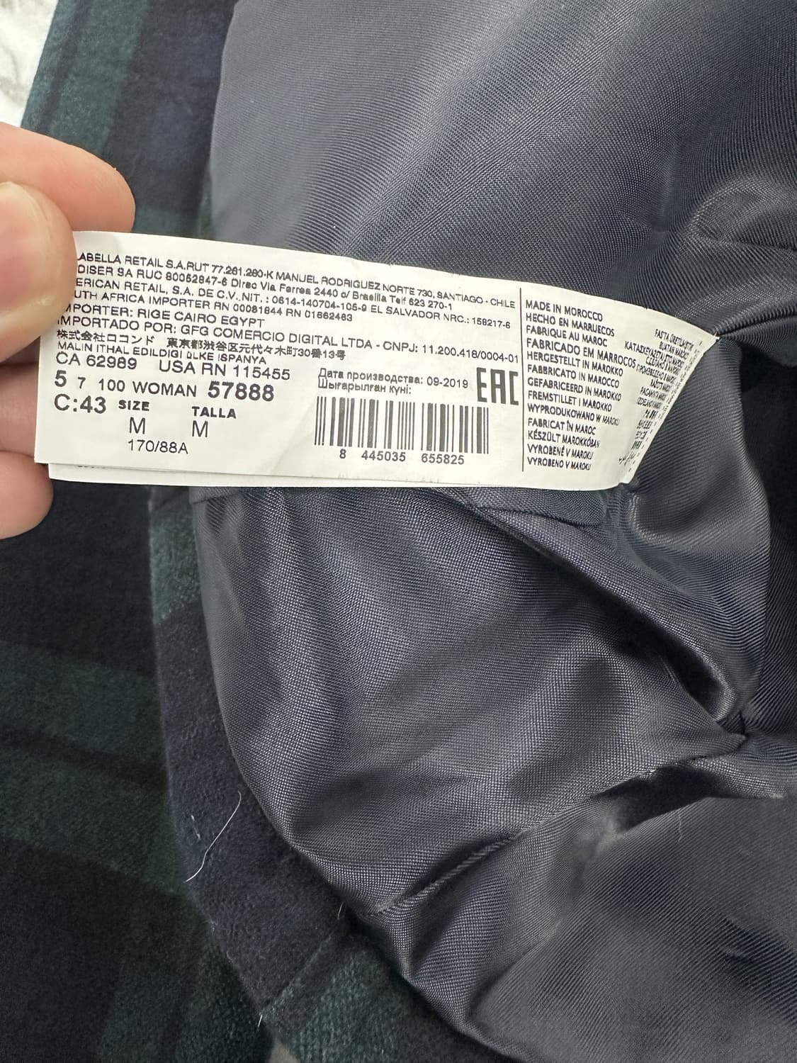 망고 체크 더블 브레스티드 블레이저 상품이미지4