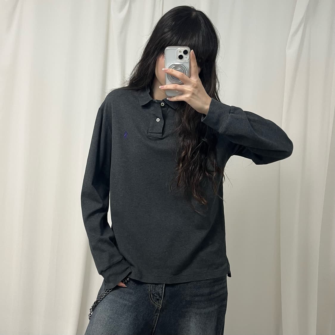 Polo charcoal collar shirt   상품이미지2