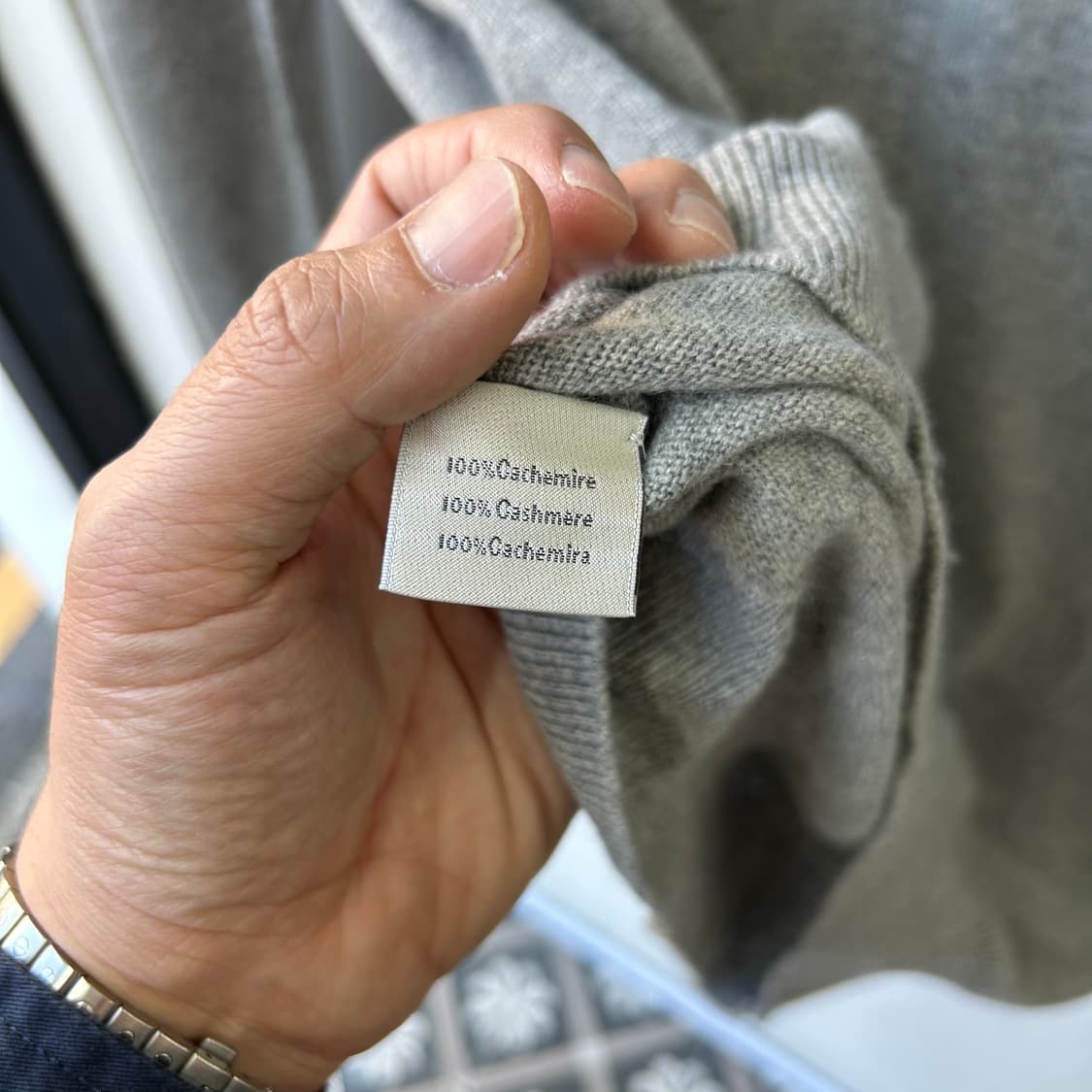 15248 - 에르메스 캐시미어 브이넥 니트 (캐시미어 100%) 상품이미지4