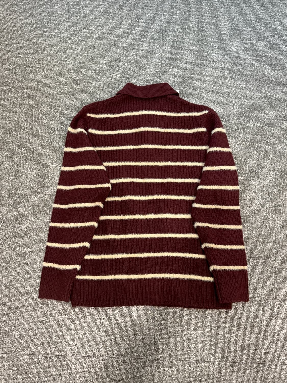 자라 버건디 스트라이프 니트 새상품 상품이미지4
