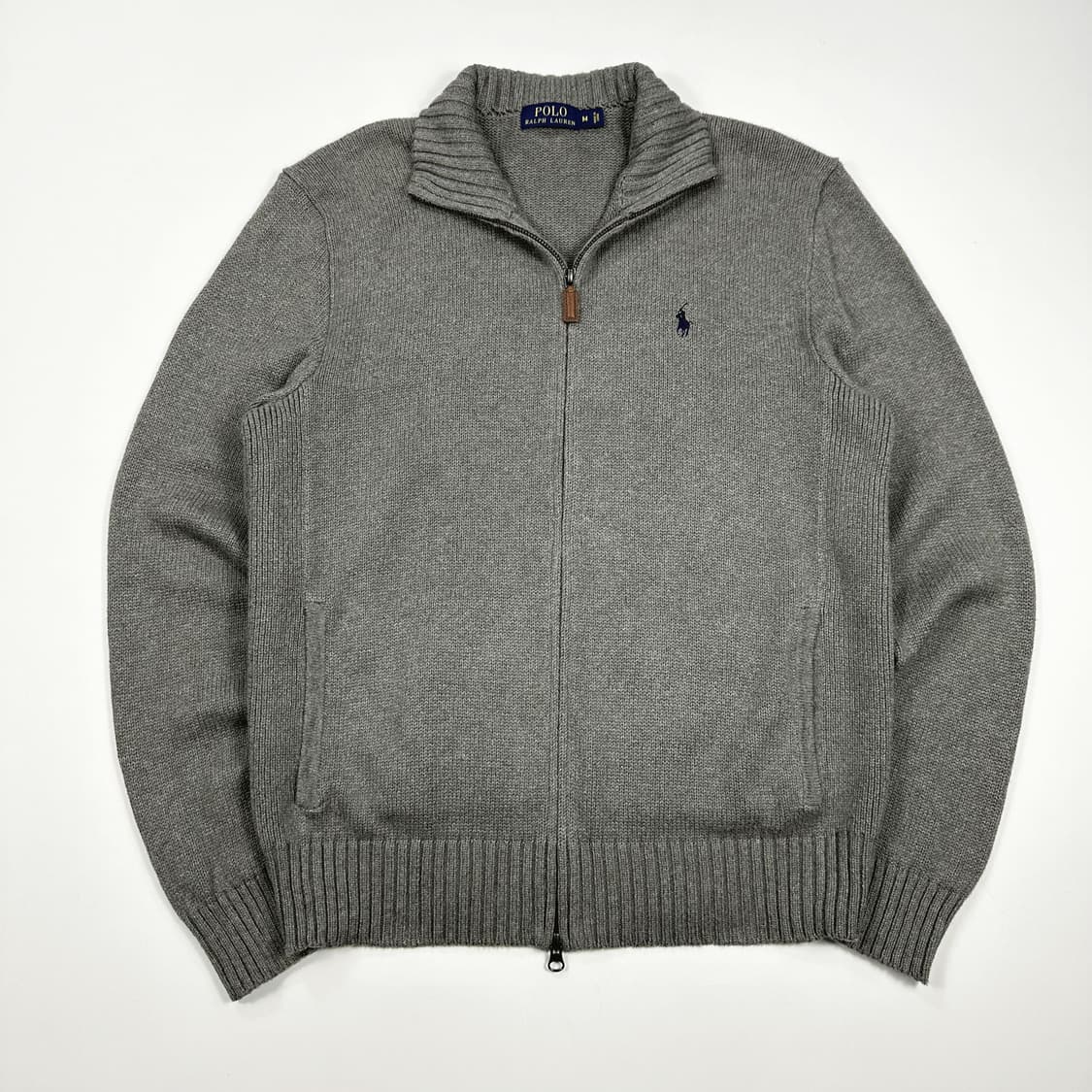 폴로 랄프로렌 클래식 투웨이 니트 집업 그레이 M 상품이미지1