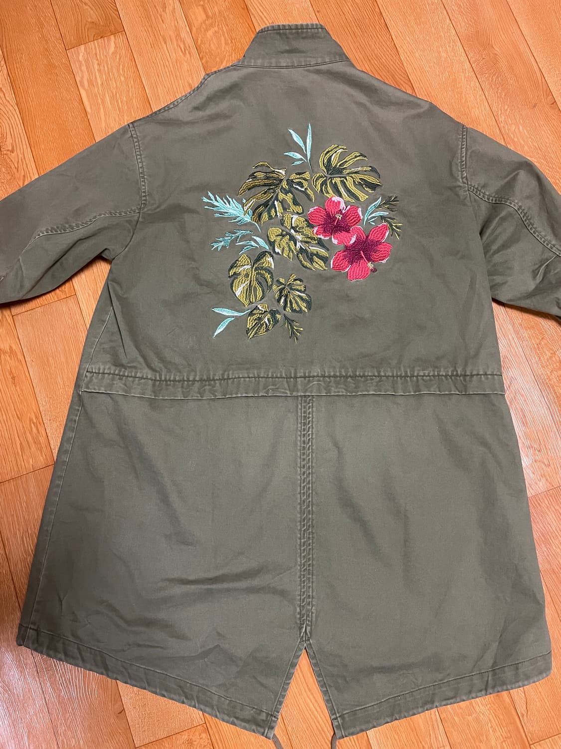 [L-100] 자라 플라워 자수 m65 빈티지 야상 상품이미지2