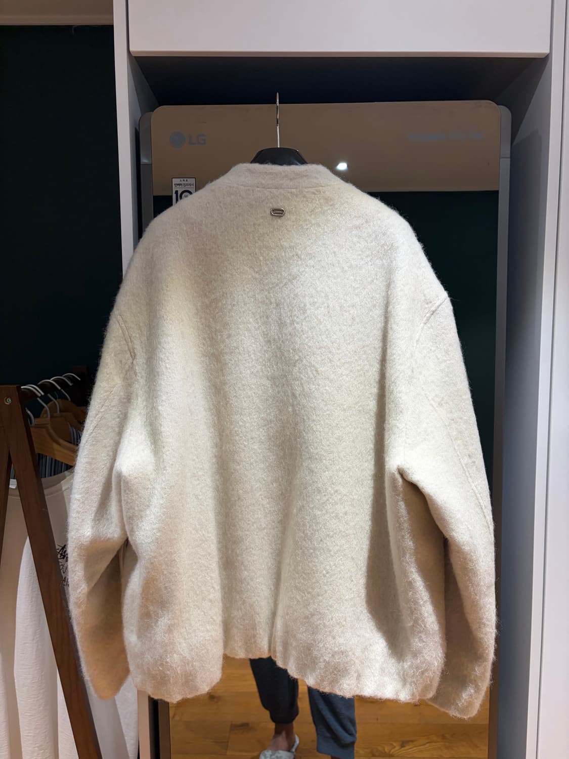 솔리드옴므 25FW 라운드넥 모헤어 자켓 50 풀 구성품 (거의 새상품) 상품이미지3