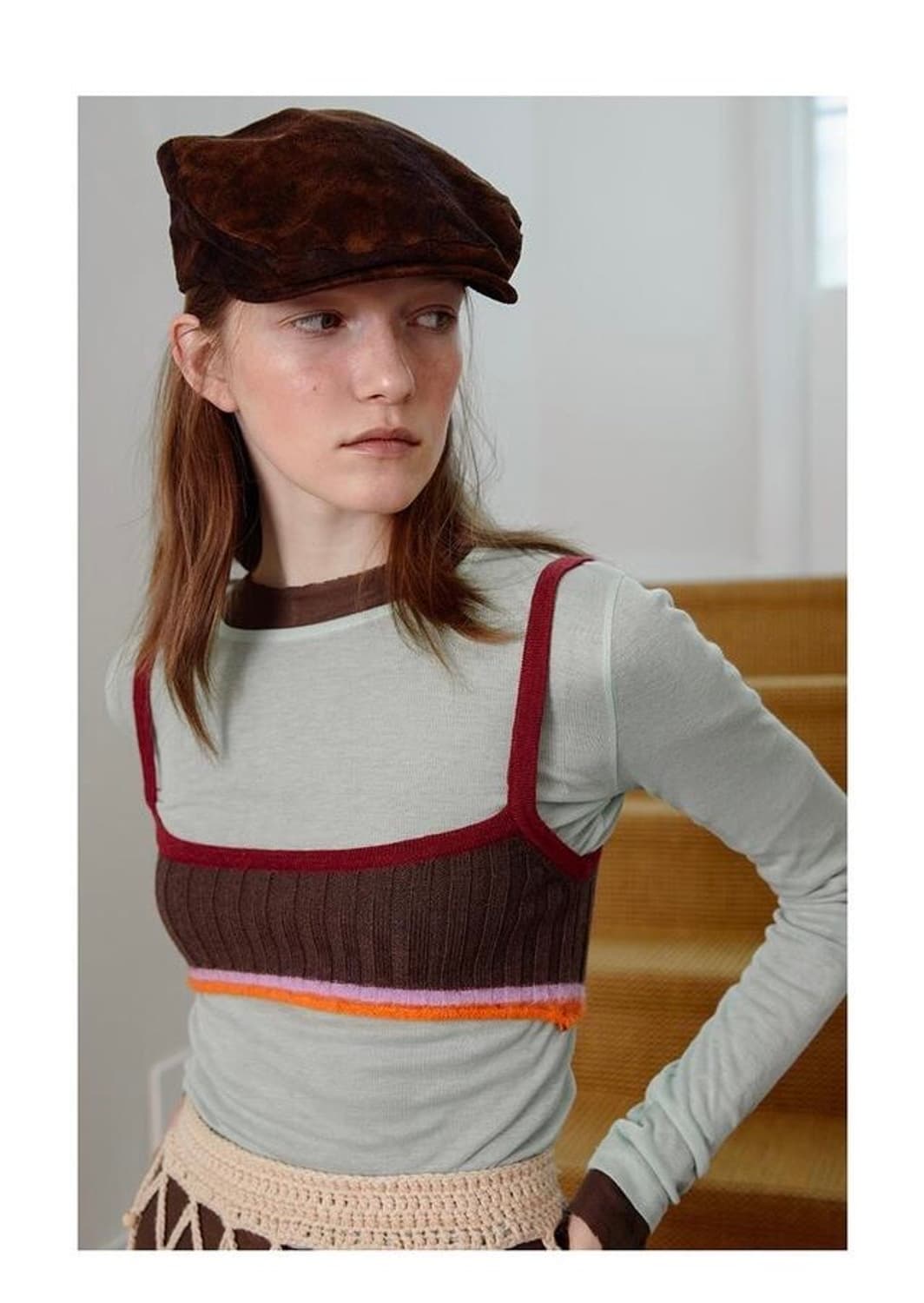 어썸니즈) 클래식 스웨이드 헌팅캡 초코 상품이미지9