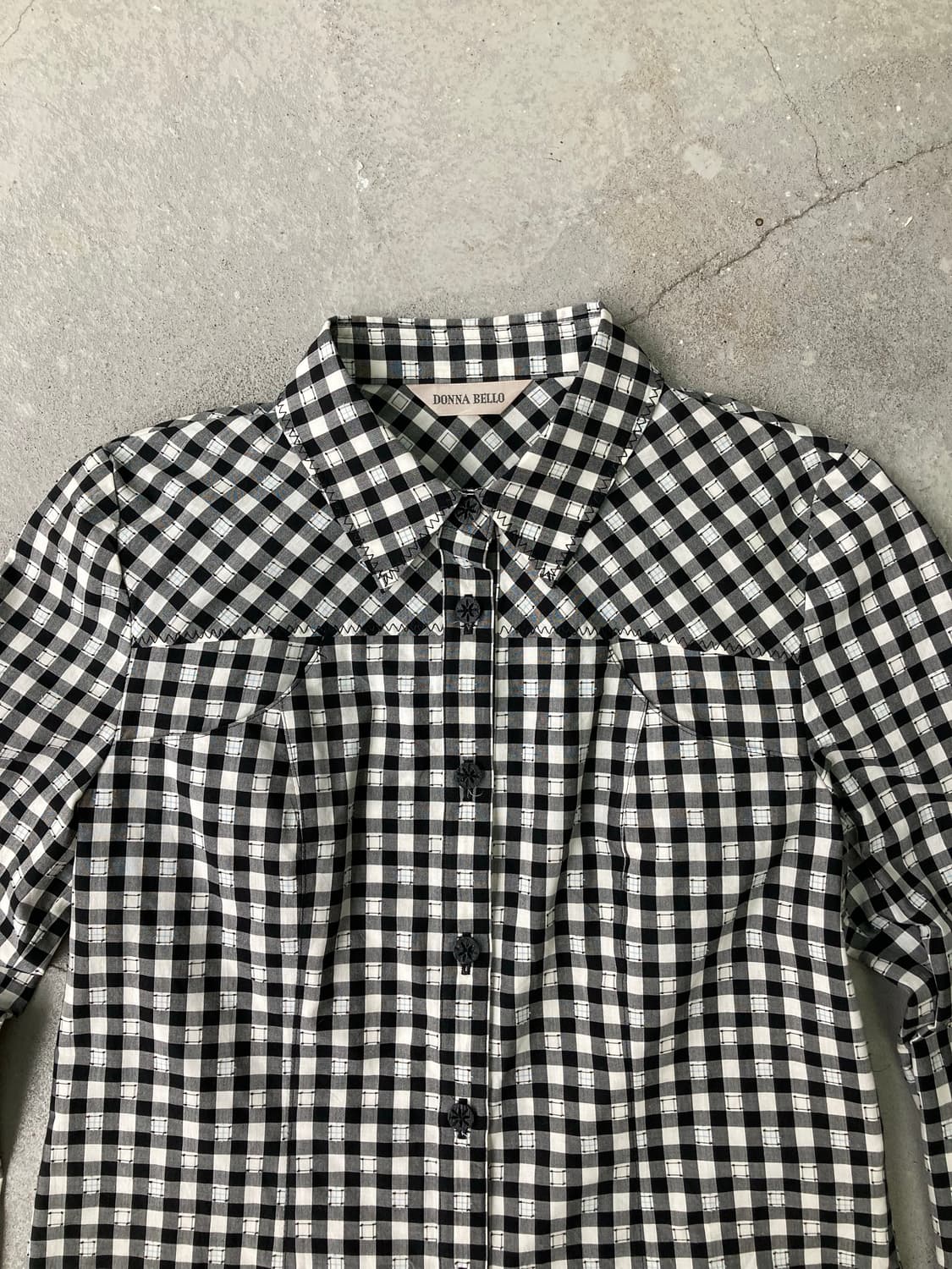 black gingham check shirt 상품이미지4