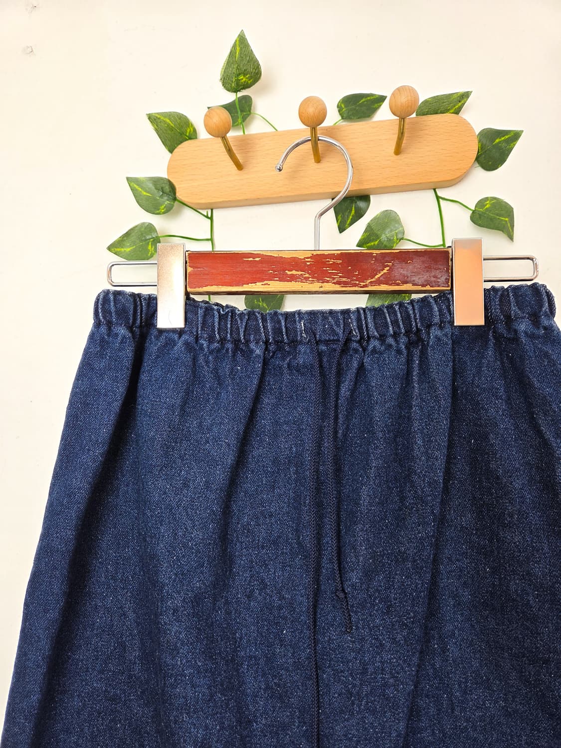 모티브 데님 미디 스커트 상품이미지2