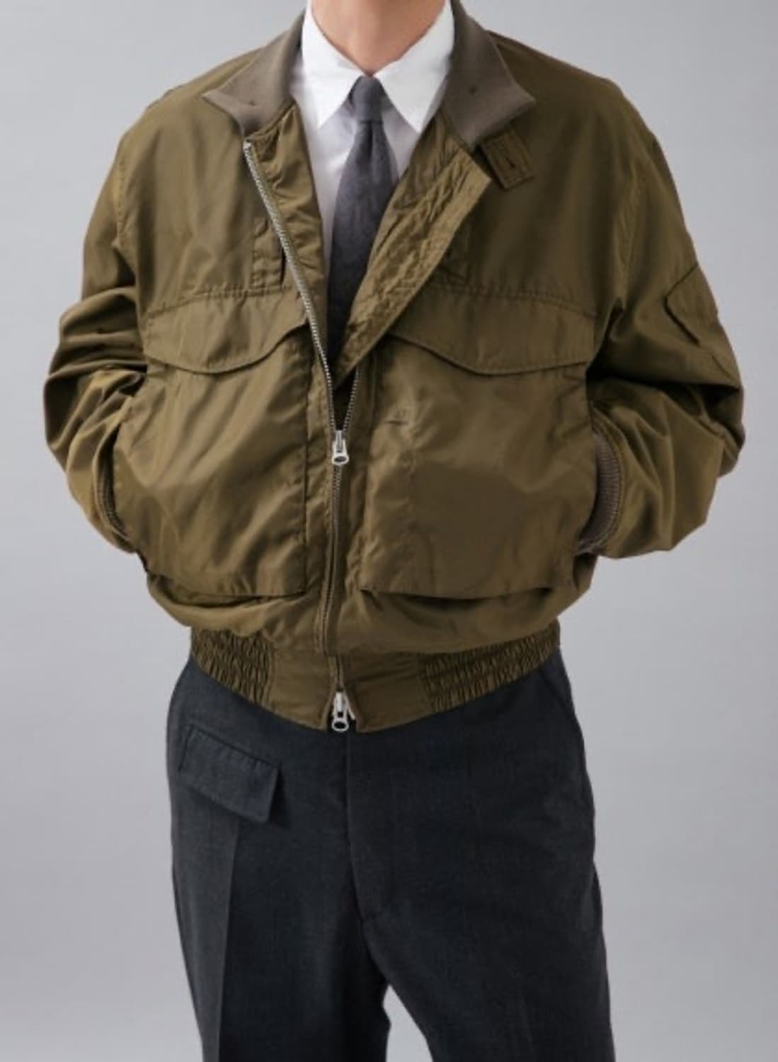 올리브드랩 서비스 크루맨 자켓 Olive S 상품이미지2