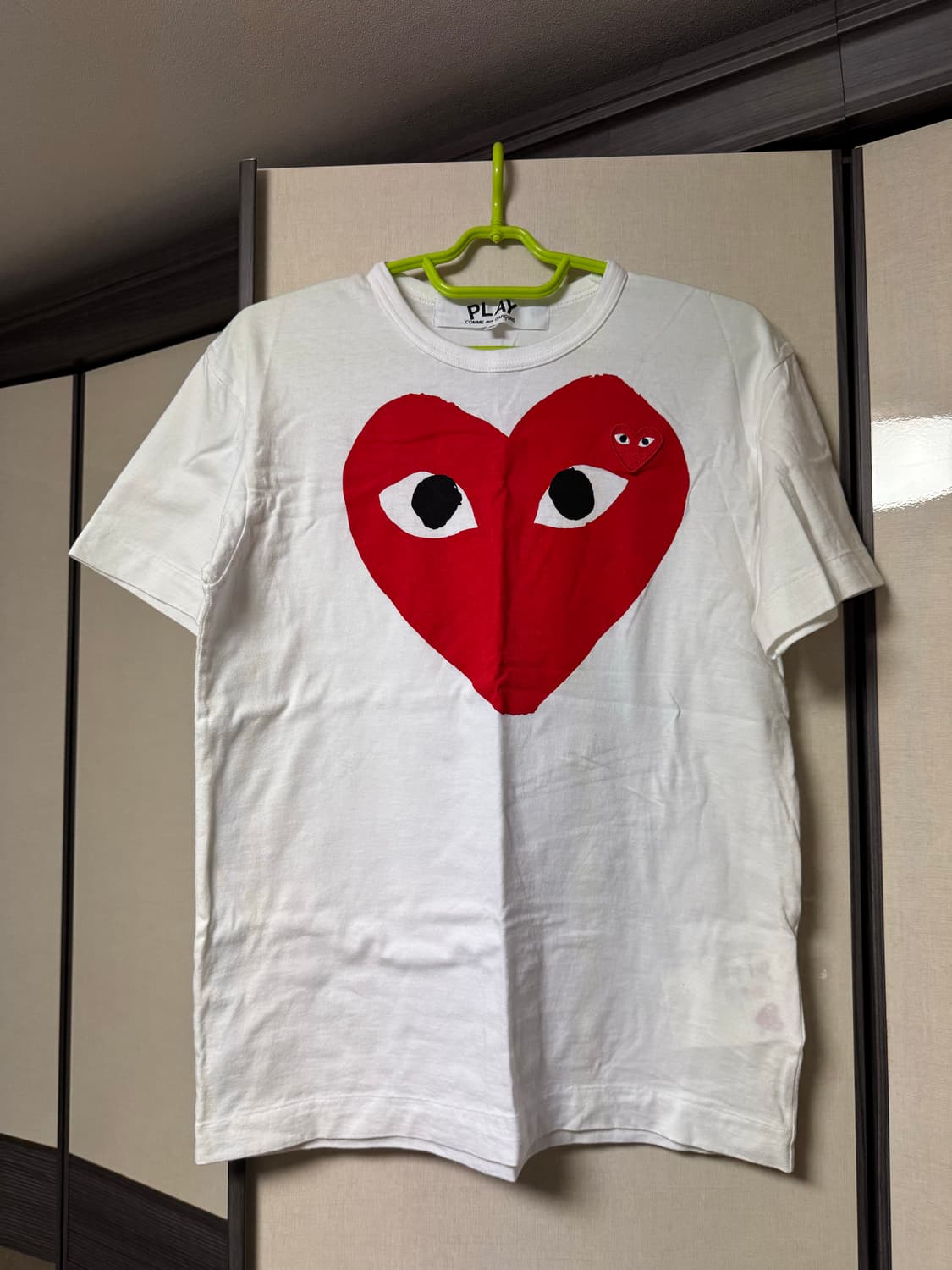 꼼데가르송 라지 레드 반팔티 M 상품이미지1