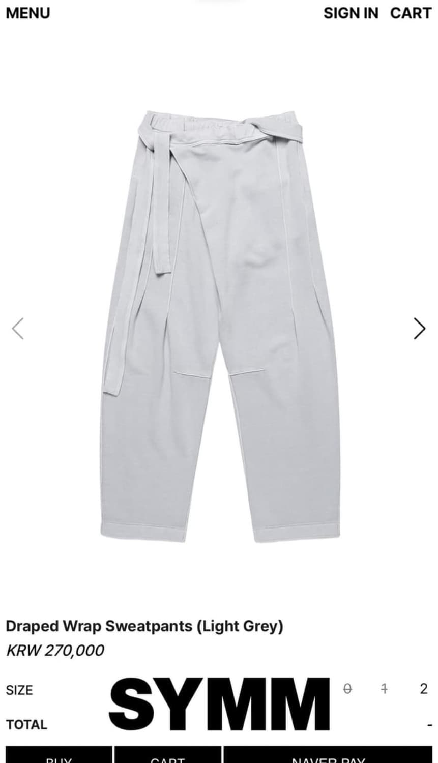 symm 드레이프 바지 1사이즈 상품이미지1