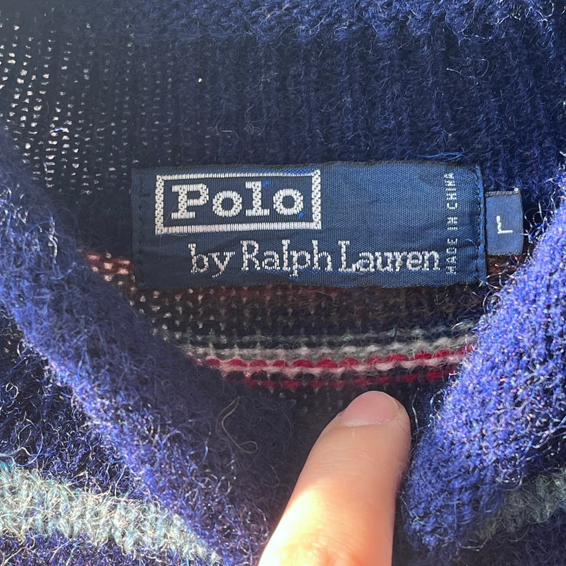 폴로 스트라이프 모크넥 니트 L 상품이미지3