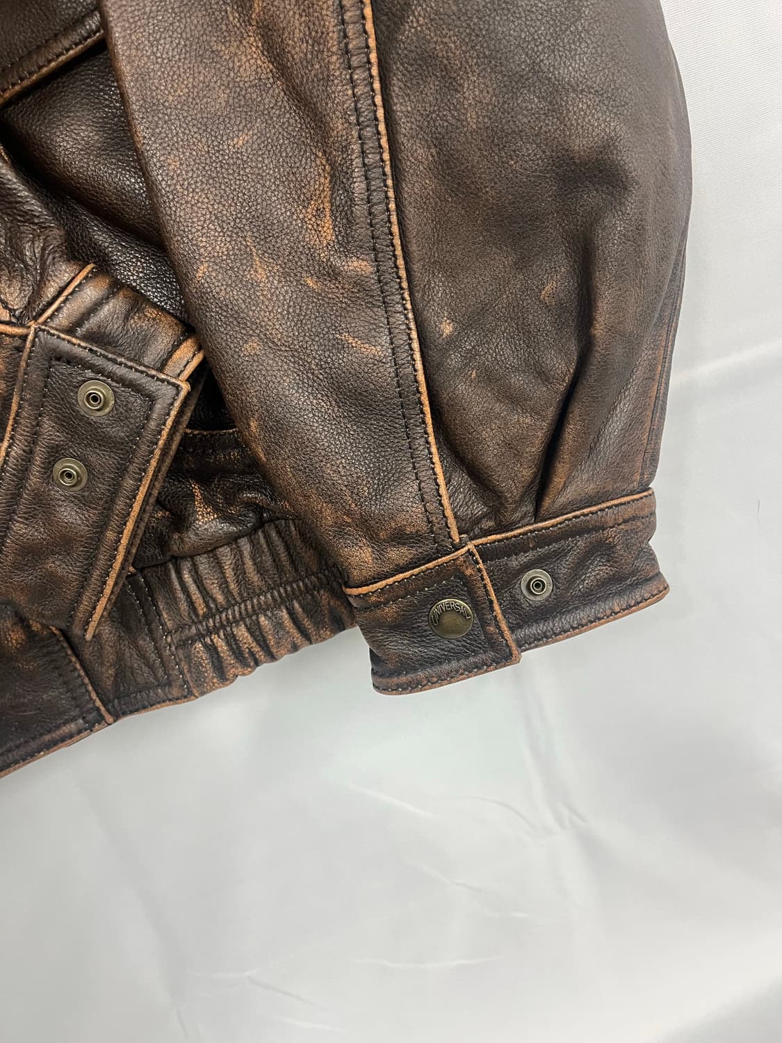 리얼레더 소가죽자켓 브라운 상품이미지6