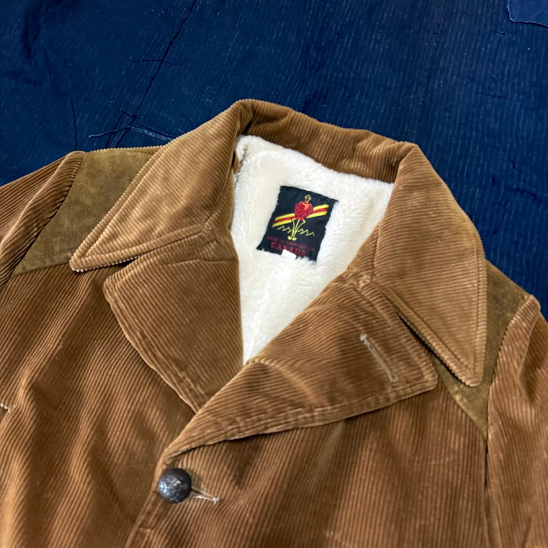 70-80‘s 메이드인 캐나다 코듀로이 셰르파 코트 40 상품이미지2