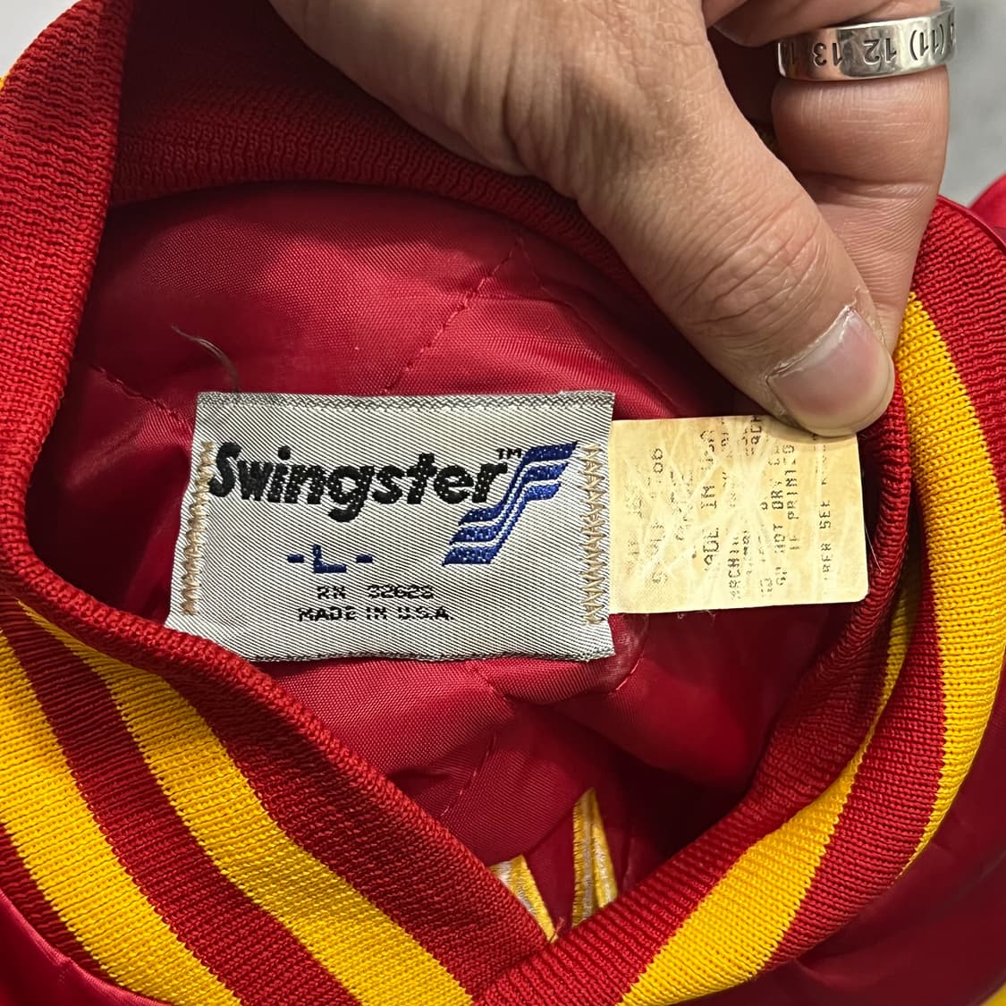  USA 스윙스터 패치 새틴 자켓 y14582 상품이미지7