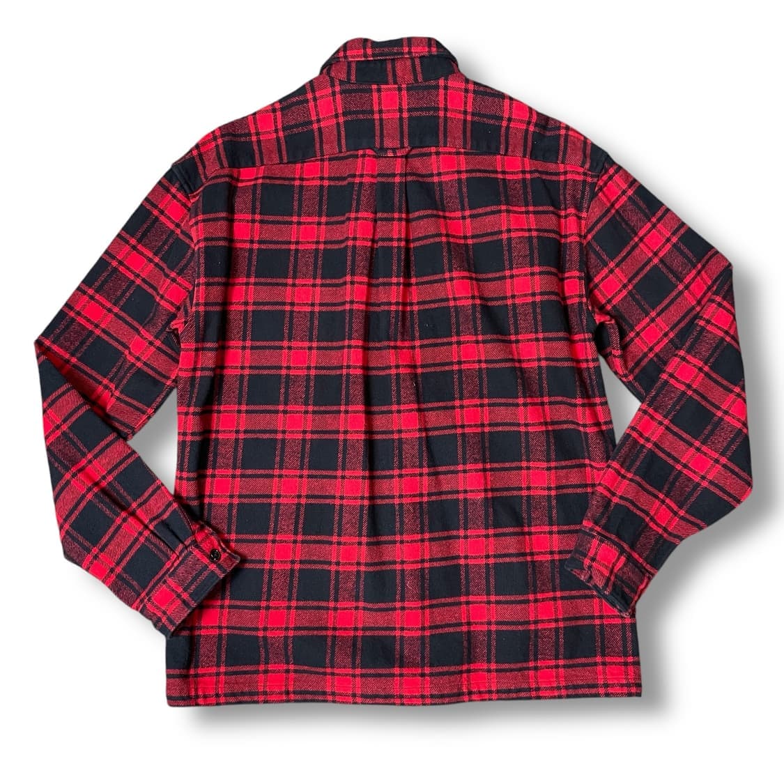 지오다노 레드블랙 체크 플란넬 워크 셔츠 자켓 L 상품이미지2