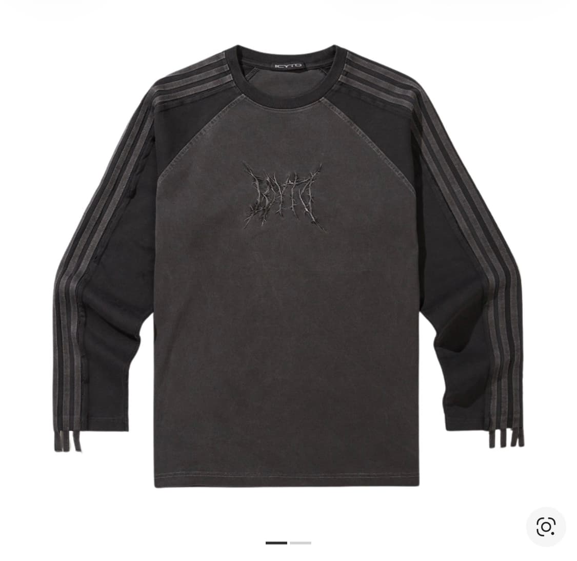 아이시토 래글런 롱슬리브 티셔츠 다크그레이 상품이미지1