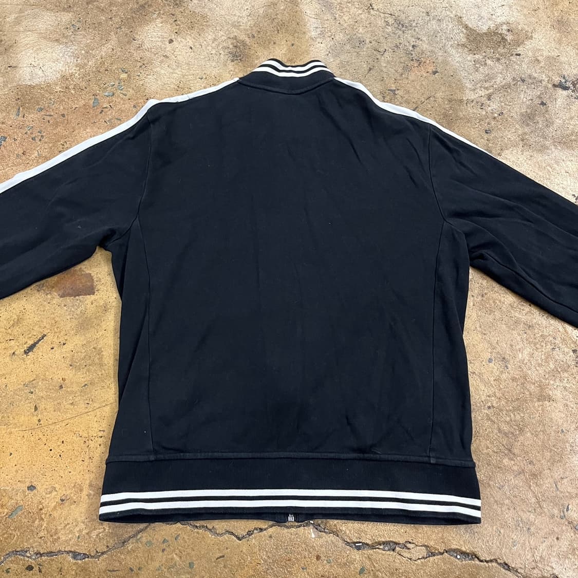 폴로 랄프로렌 블랙 화이트 면 집업 져지 트랙탑 상품이미지4