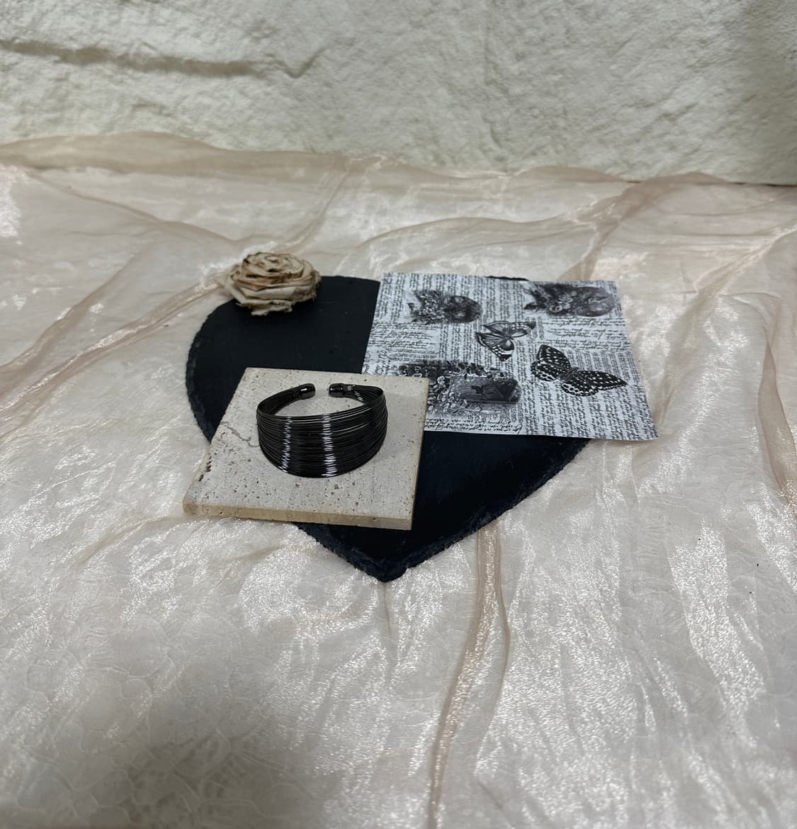 빈티지  고딕 와이어랩핑 오픈 팔찌 상품이미지1