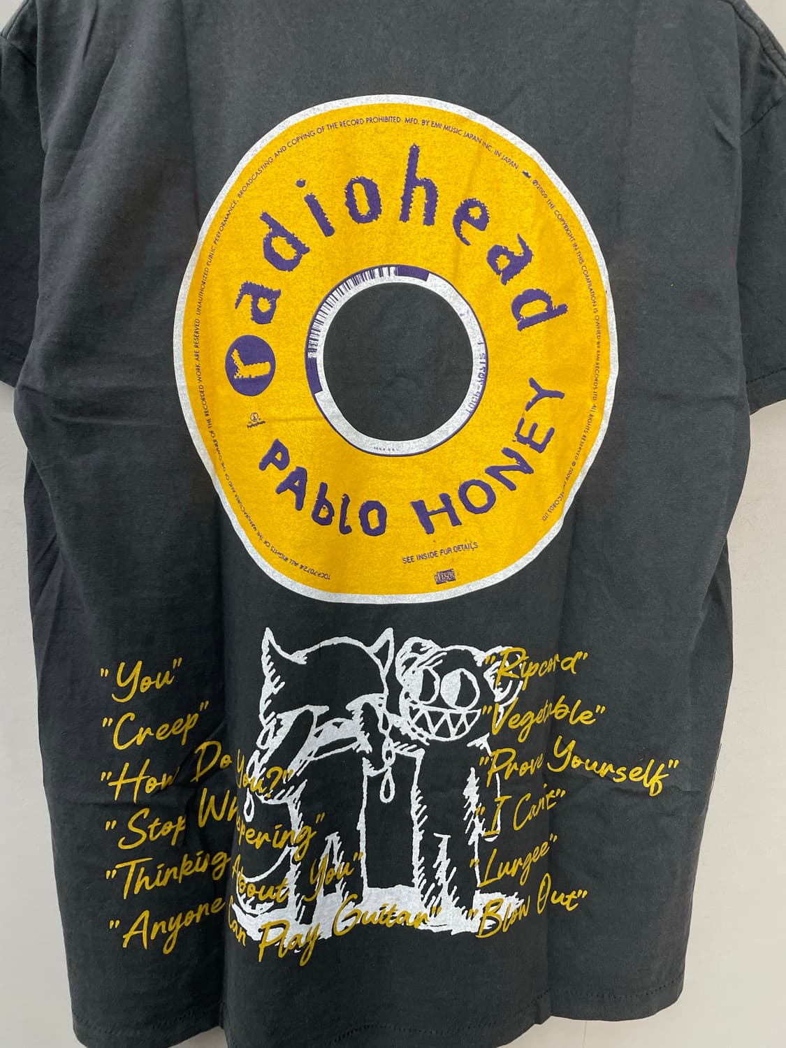 빈티지 라디오헤드 파블로 허니 레코드판 반팔 H1631 상품이미지5