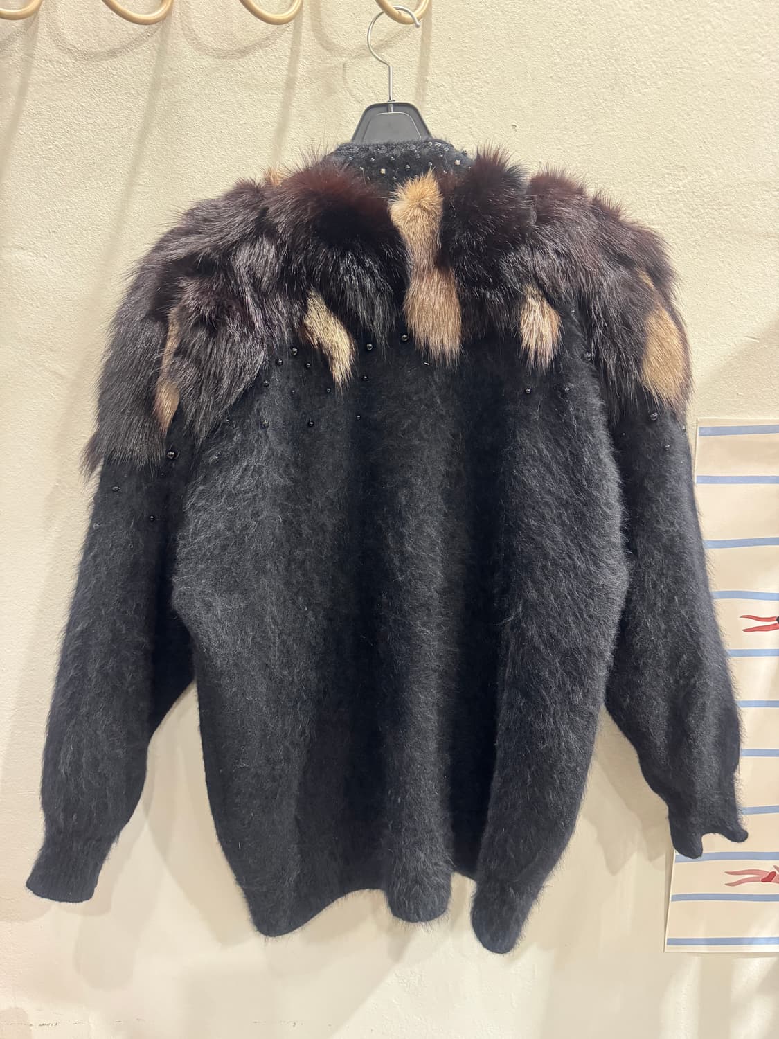 japan vintage fur콤비 앙고라 가디건 상품이미지8