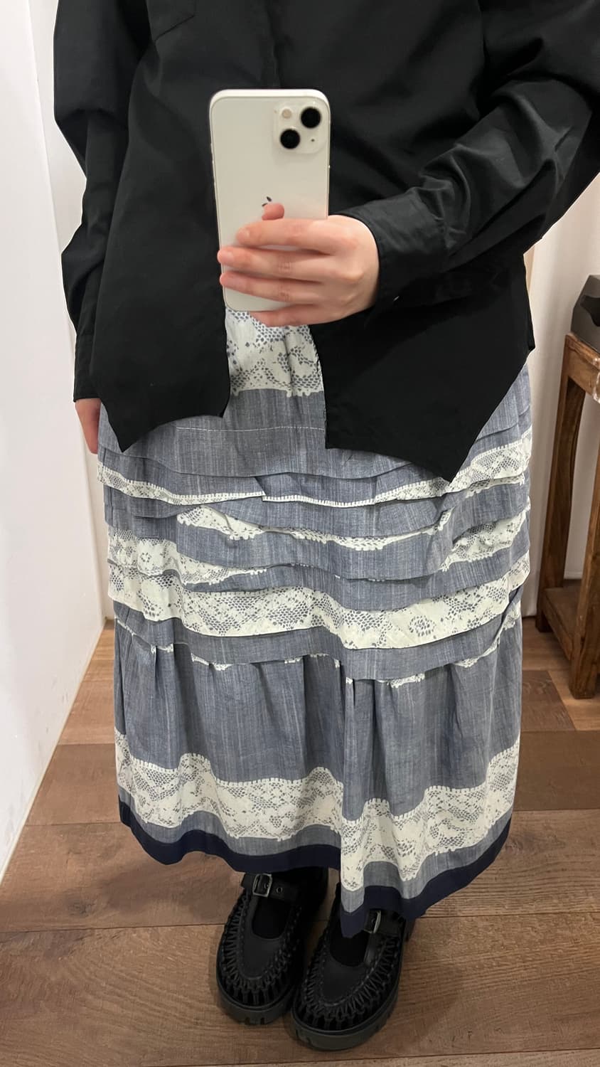 Lace Transcription Ruffle Skirt 상품이미지4