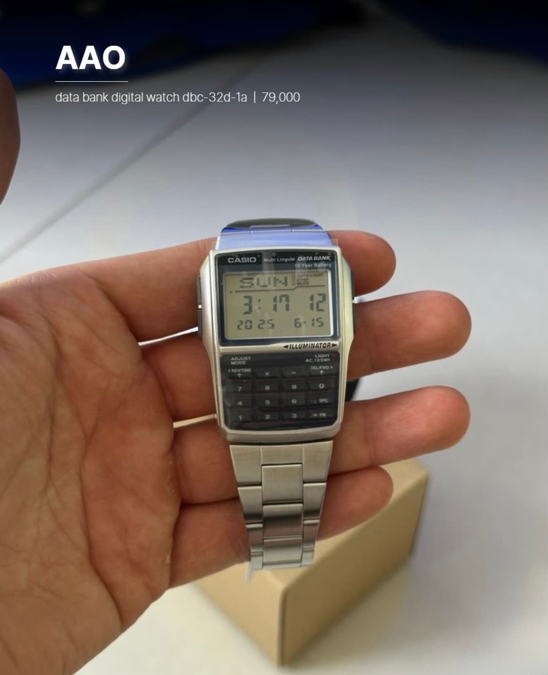 BANK DIGITAL W 데이터뱅크 디지털 시계 DBC-32D-1A 상품이미지1