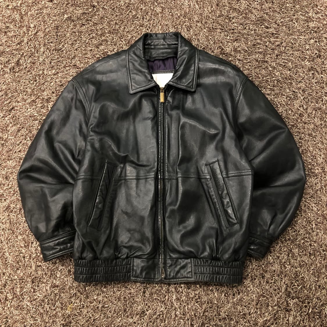 런던포그 양가죽 봄버 레더 가죽 자켓 상품이미지1