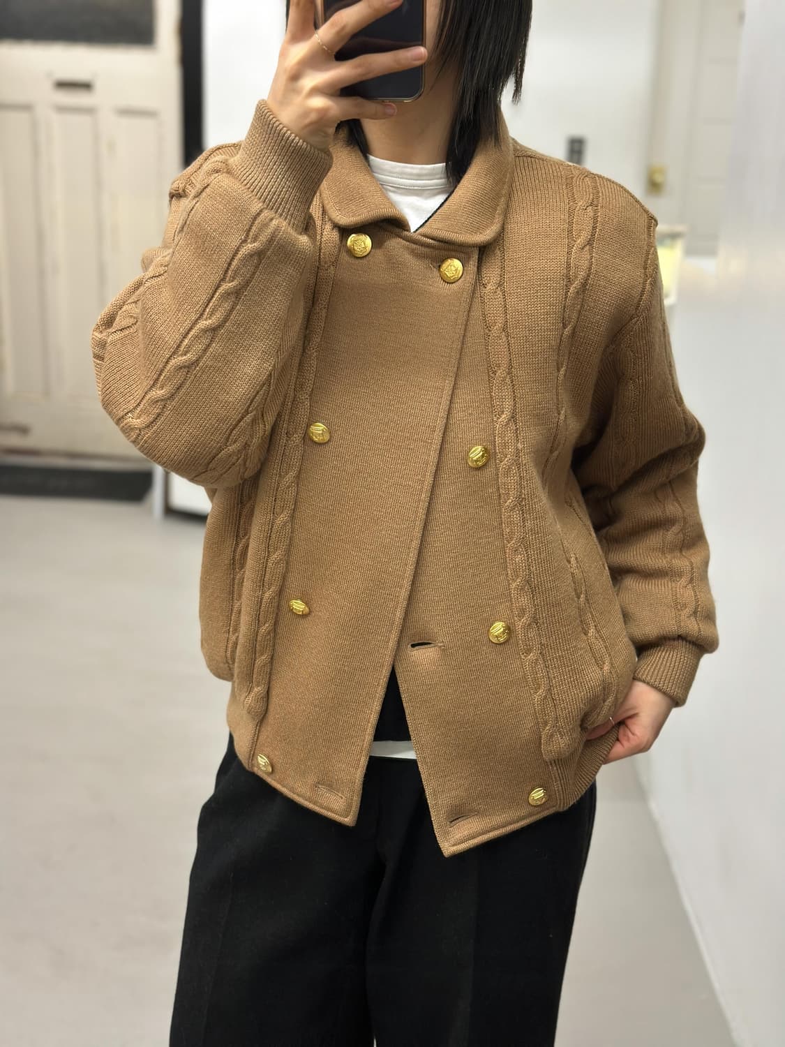 버버리 체크 스웨터 가디건 상품이미지7