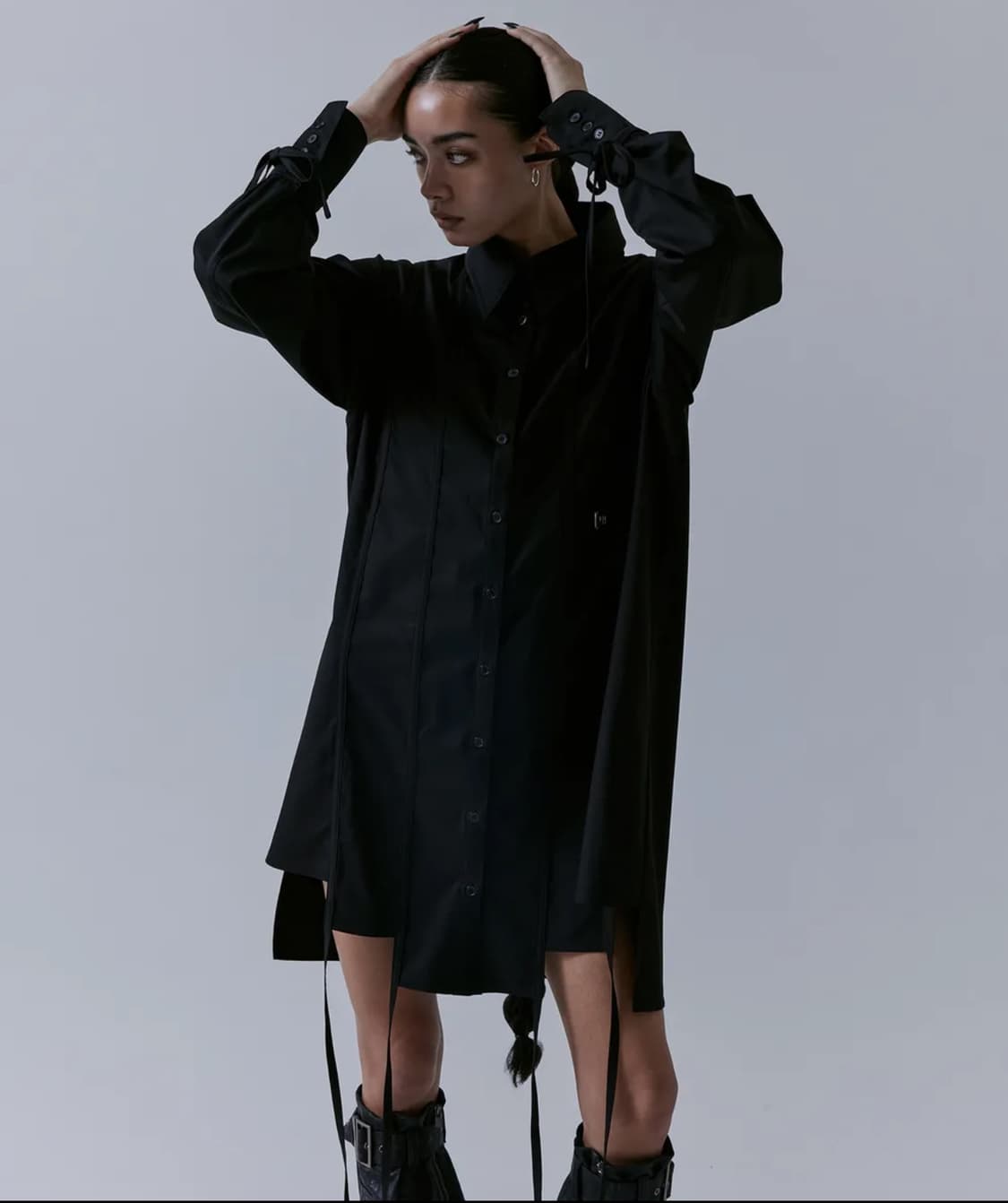 트리밍버드 Stepped Hemline Long Strap Shirts  상품이미지1
