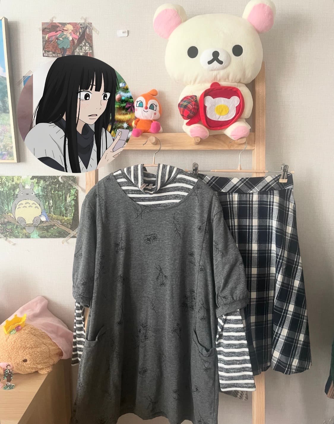 모리걸 빈티지 무채색 사와코 레이어드 set 🤍🩶 상품이미지1