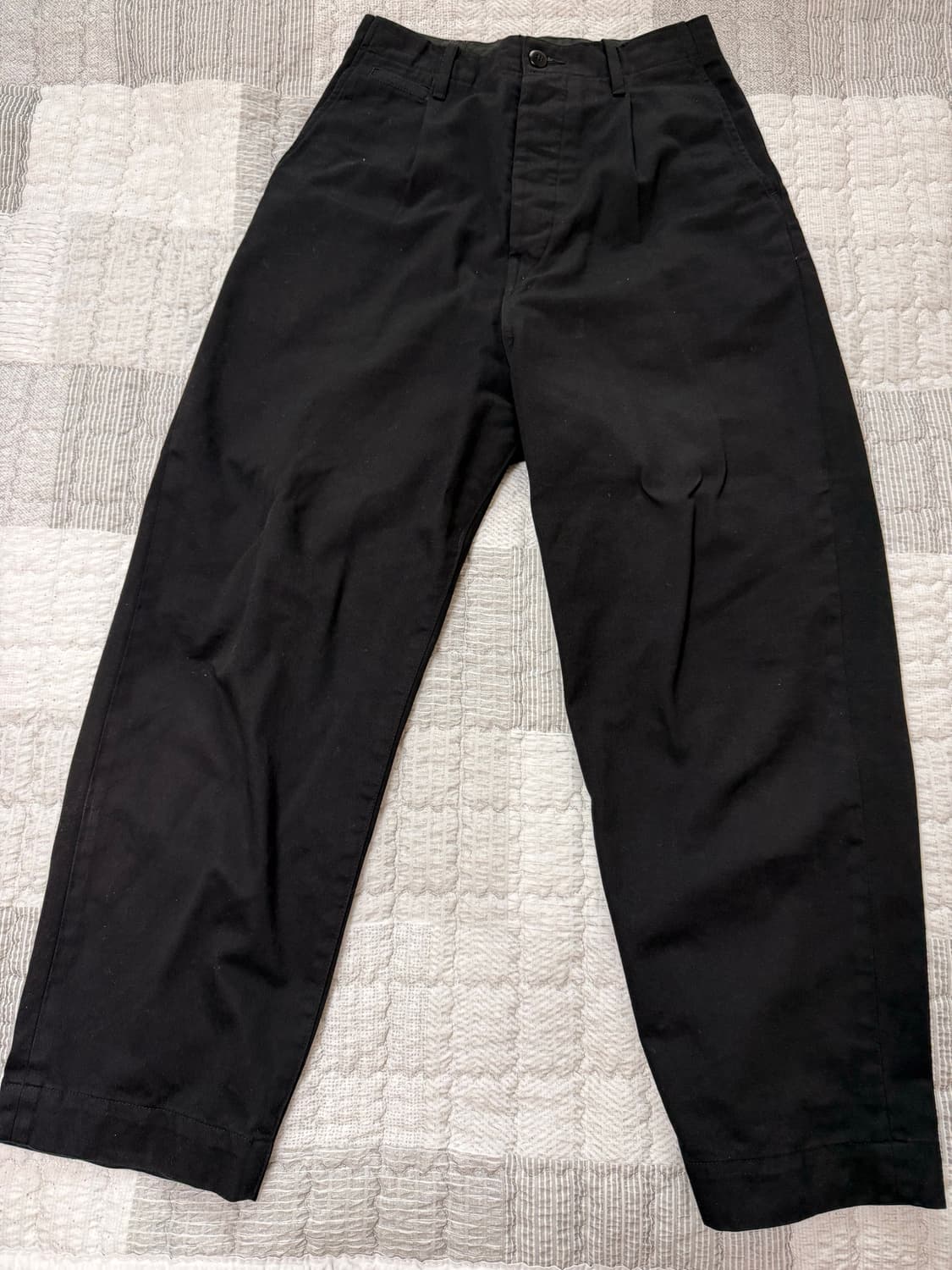 캐피탈 치노 하이 웨이스트 님 팬츠 블랙 상품이미지3