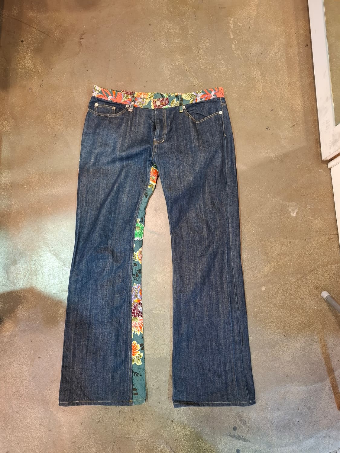 글램디 일본 자수 데님 팬츠 상품이미지1