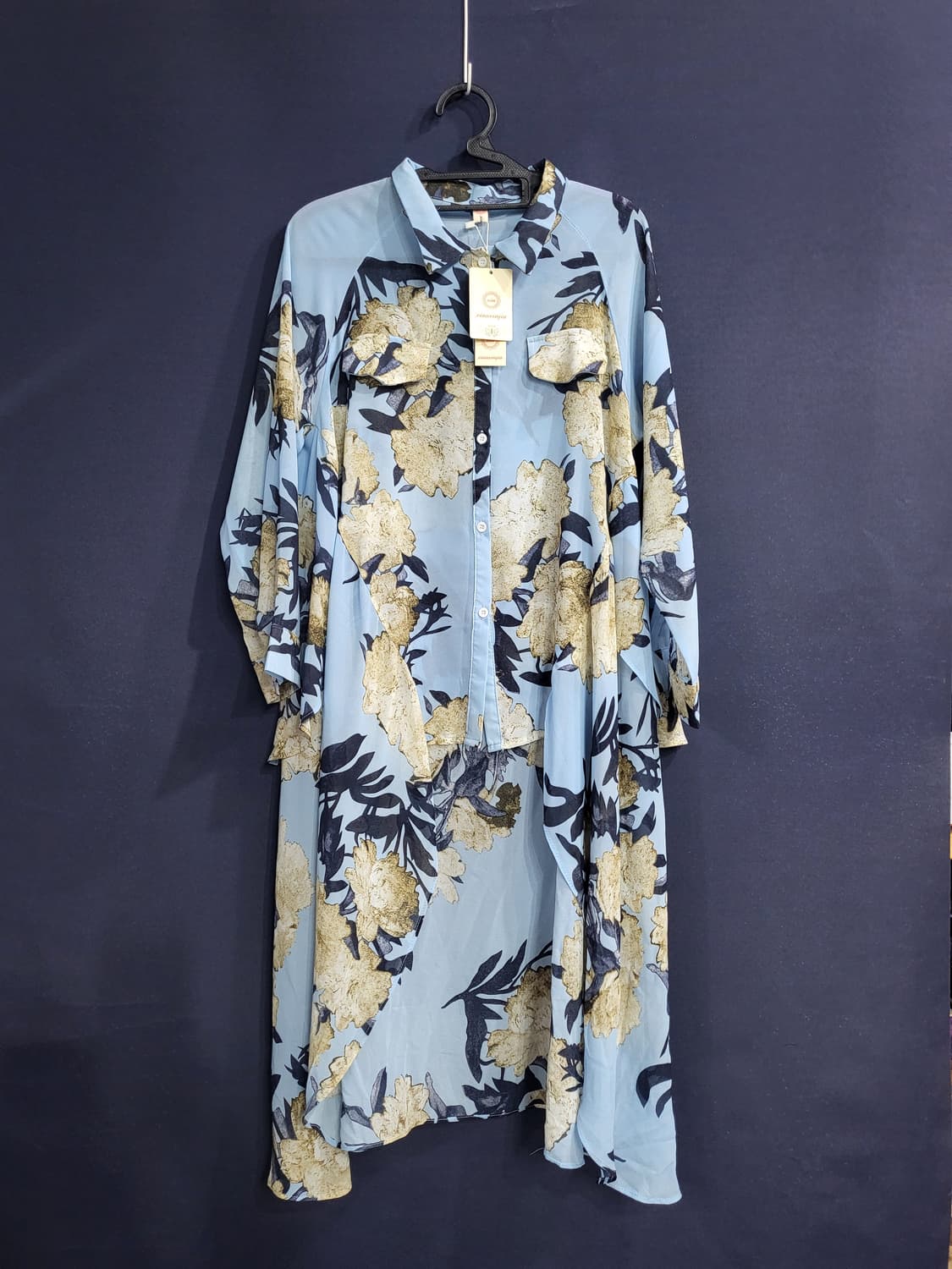 언발란스 쉬폰 롱블라우스(새상품) 상품이미지1