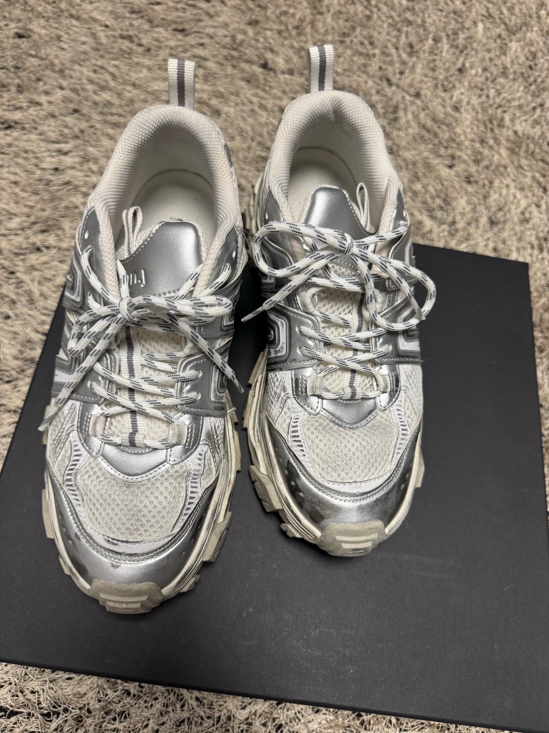 준지 스니커즈 신세틱 레더 트레이너 슈즈 41 상품이미지1