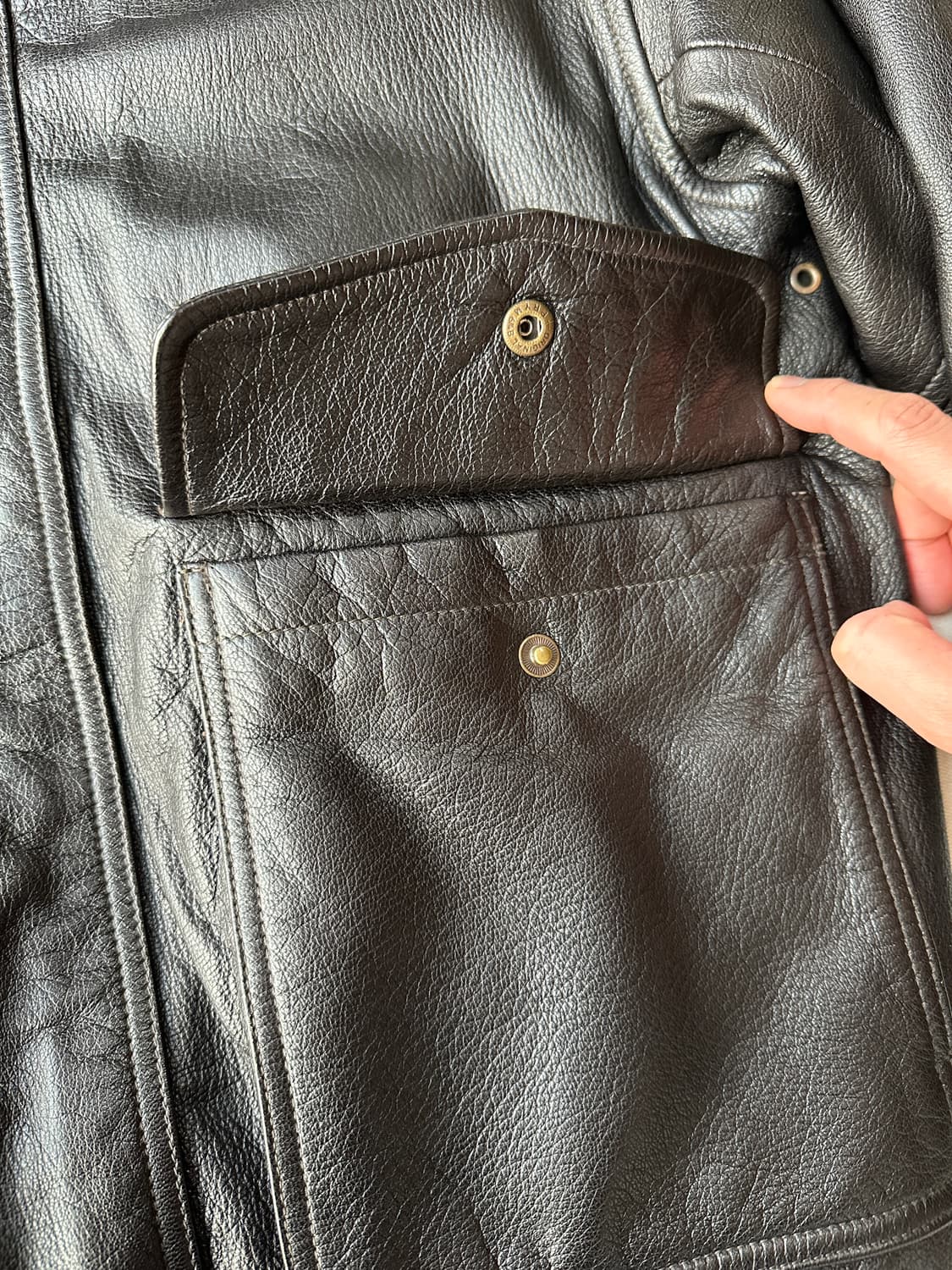 LL Bean 엘엘빈 A2 고트스킨 레더 자켓 M 상품이미지6
