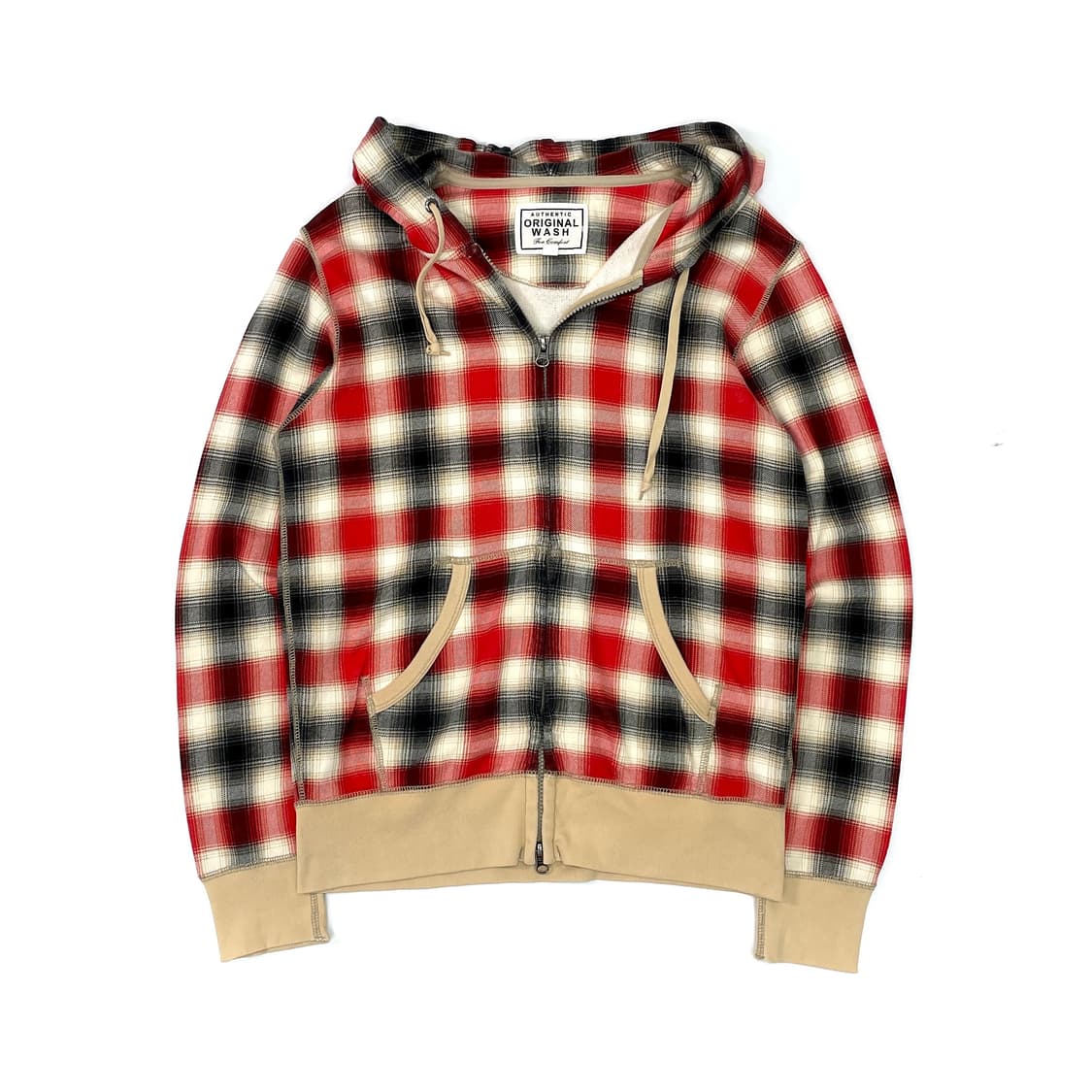 JPN Check hood zip-up 상품이미지3