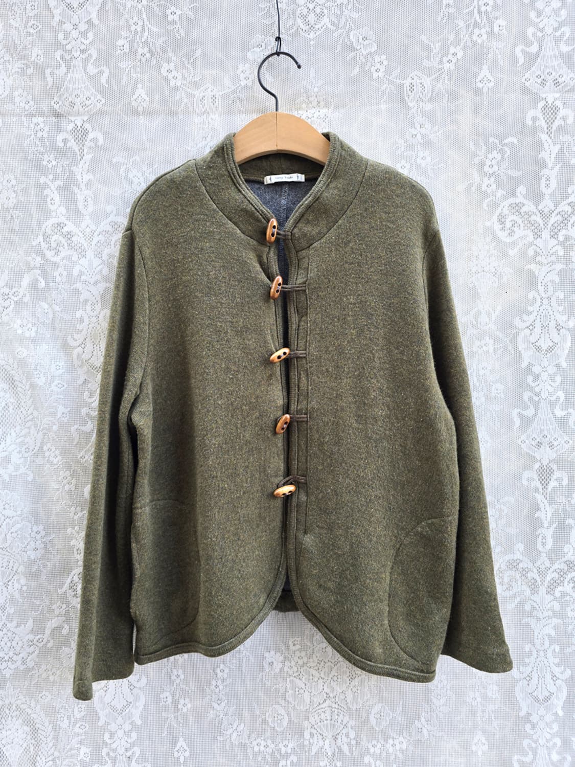 일본 네추럴 떡뽁기 단추 니트 자켓 상품이미지1