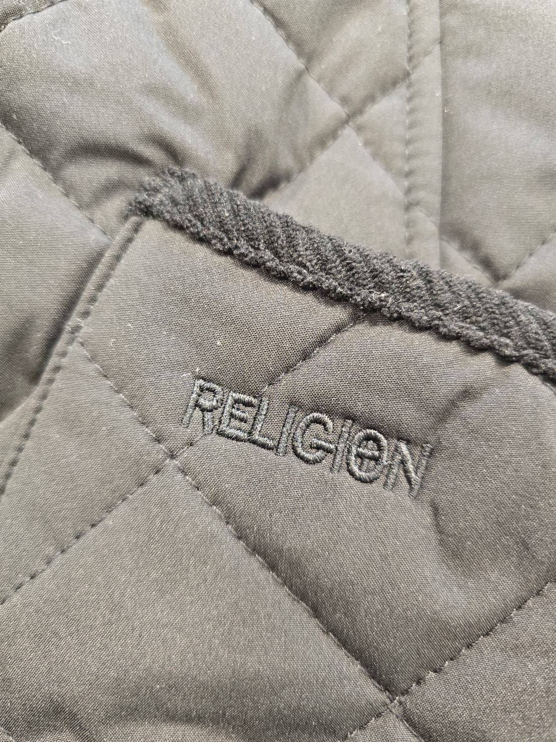 새상품) 릴리전 RELIGION 퀼팅 패딩 자켓 블랙 77~88 상품이미지6