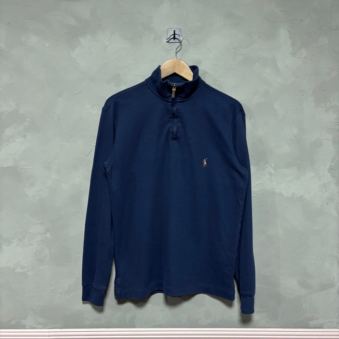 폴로 랄프로렌 신형 니트 반집업 네이비 상품이미지1