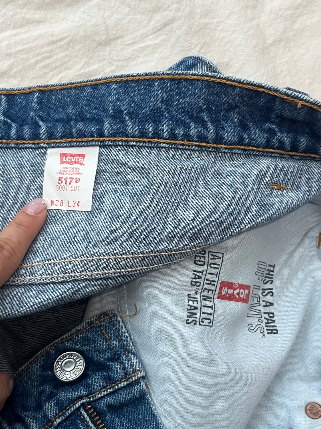 90s Levi's 리바이스 517 38x34 made in USA 상품이미지5