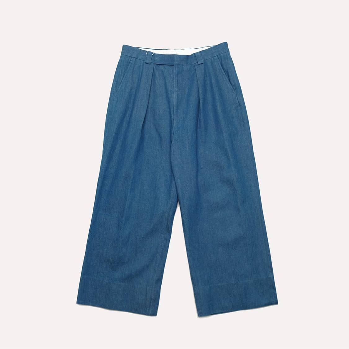 10oz blue shuttle denim 1-tuck baggy 상품이미지3