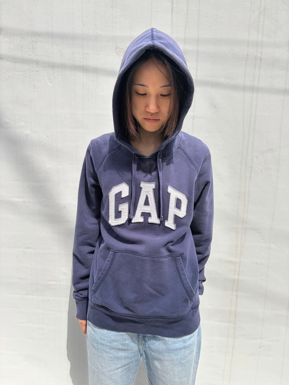 Gap 네이비 로고 후드티 S 상품이미지5