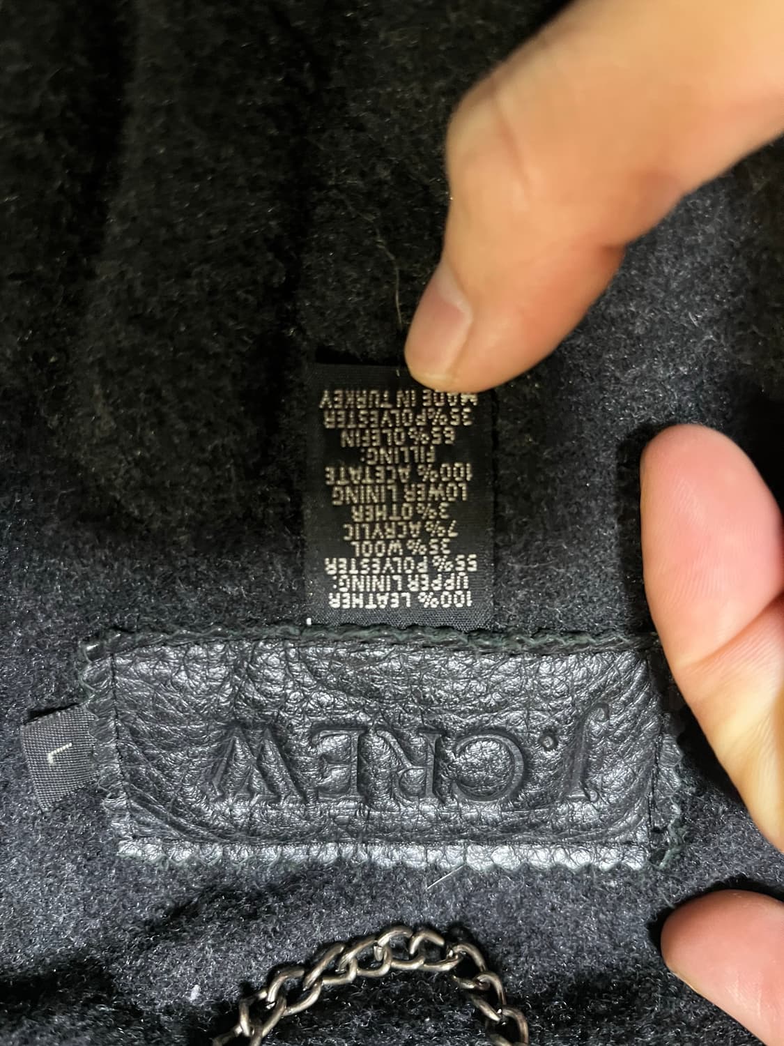 90s-00 J.CREW Leather Car Coat 상품이미지6