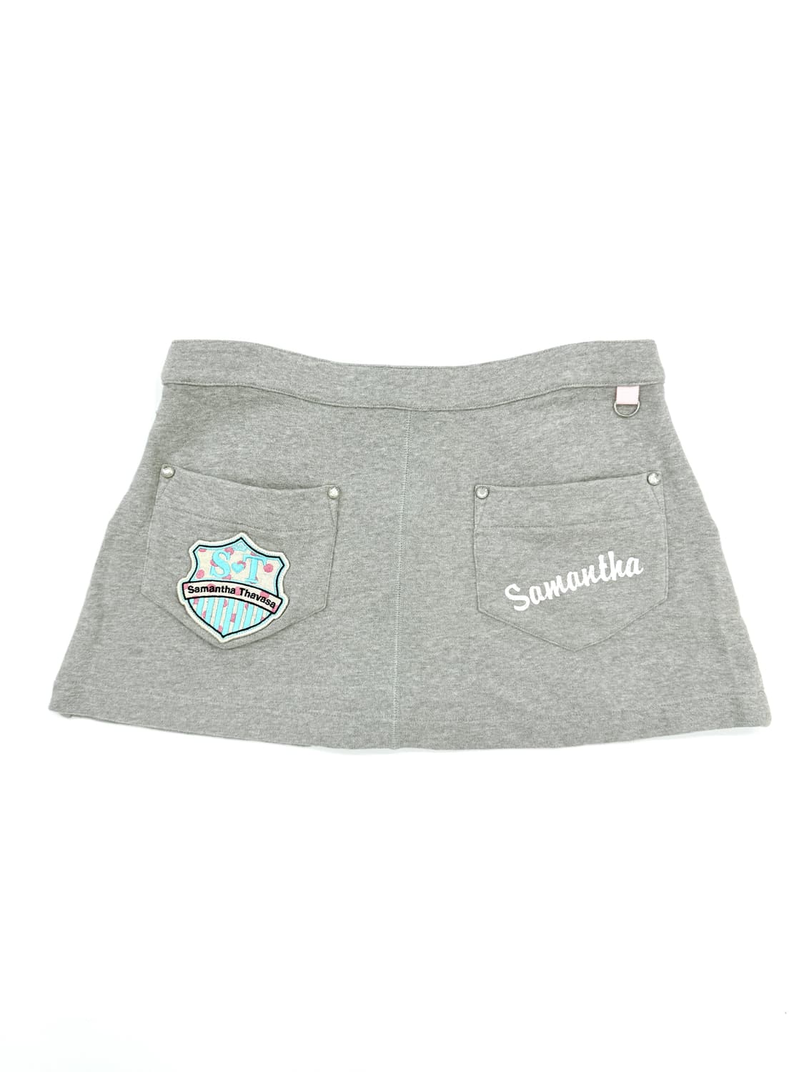 빈티지 SAMANTHA THAVASA 그레이 니트 미니 스커트 상품이미지4