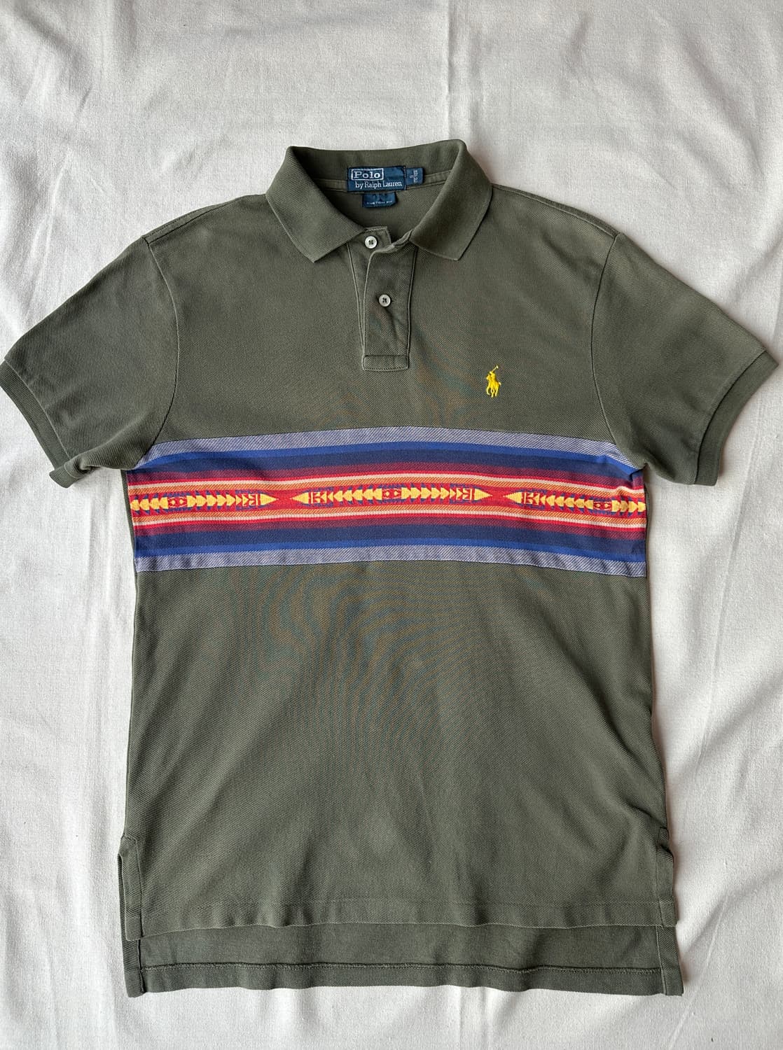 폴로 아즈텍 네이티브 보더 피케 반팔 카라티 S 상품이미지1