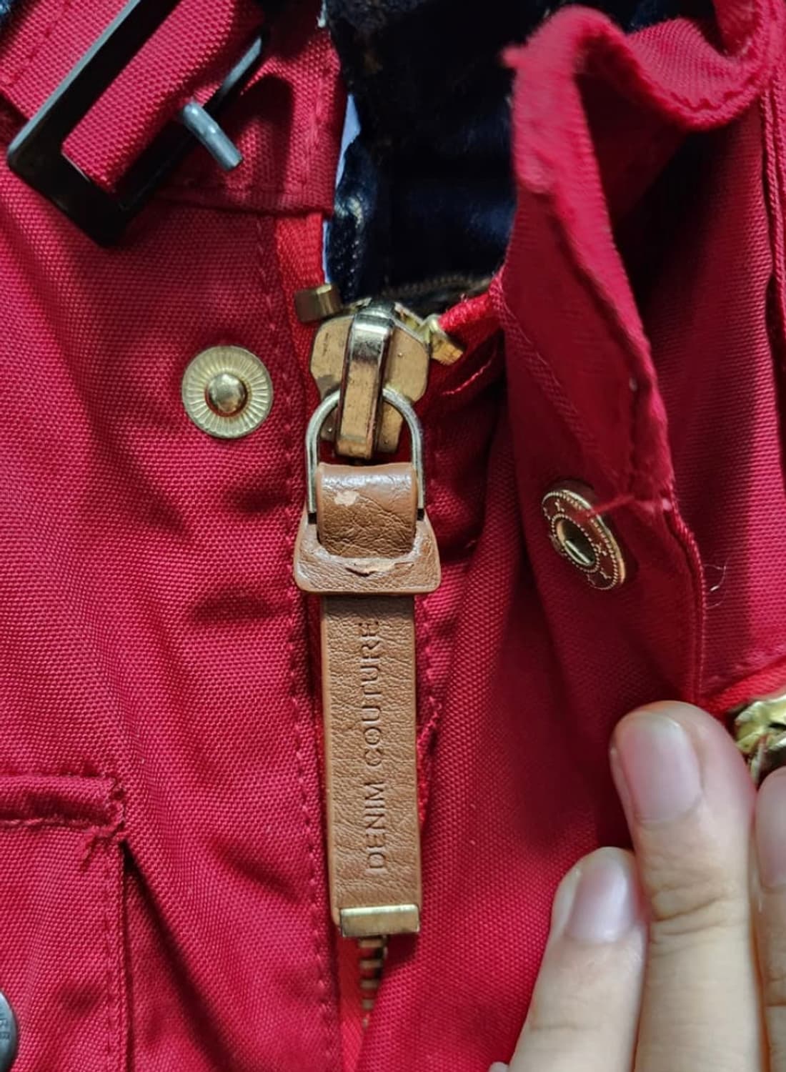 자라 레이어드 레드 데님 자켓 상품이미지4