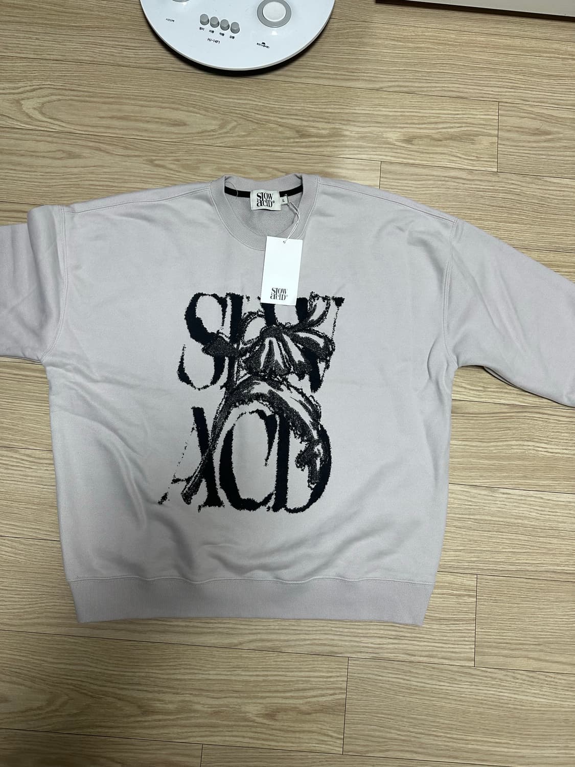 피치스킨 러스티 로고 스웨트셔츠 (웜그레이) 기모X 상품이미지1